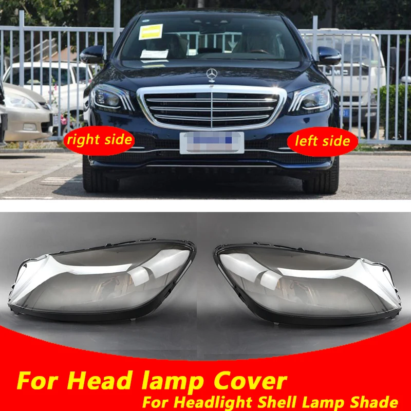 

Use For Benz W222 2018-2020 S-Class S300 E350 Transparent Headlamp Cover Lamp Shade Front Headlight Shell Lampshade Lens shell