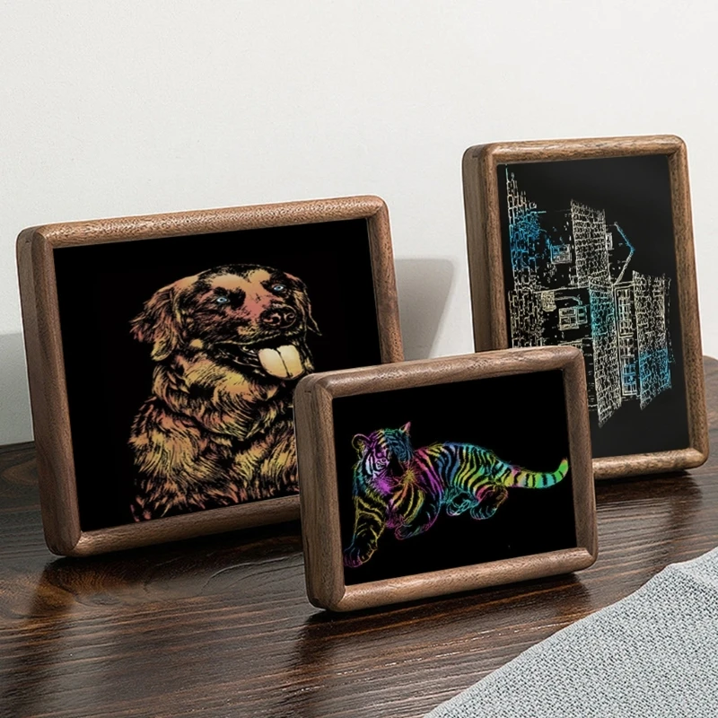 

25x18 см DIY Радужный цвет Paper Card Set Волшебная бумага для рисования
