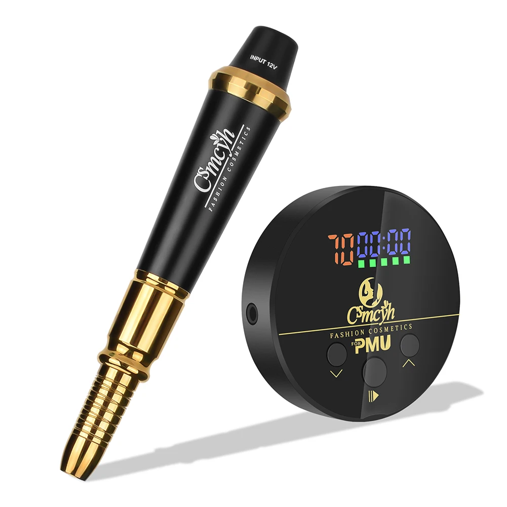 

Permanent Makeup Tattoo Machine Rechargeable Eyebrow Tattoo Fast Coloring Low Noise No Ink Splash Pen for Eyebrow Eyeliner Lip