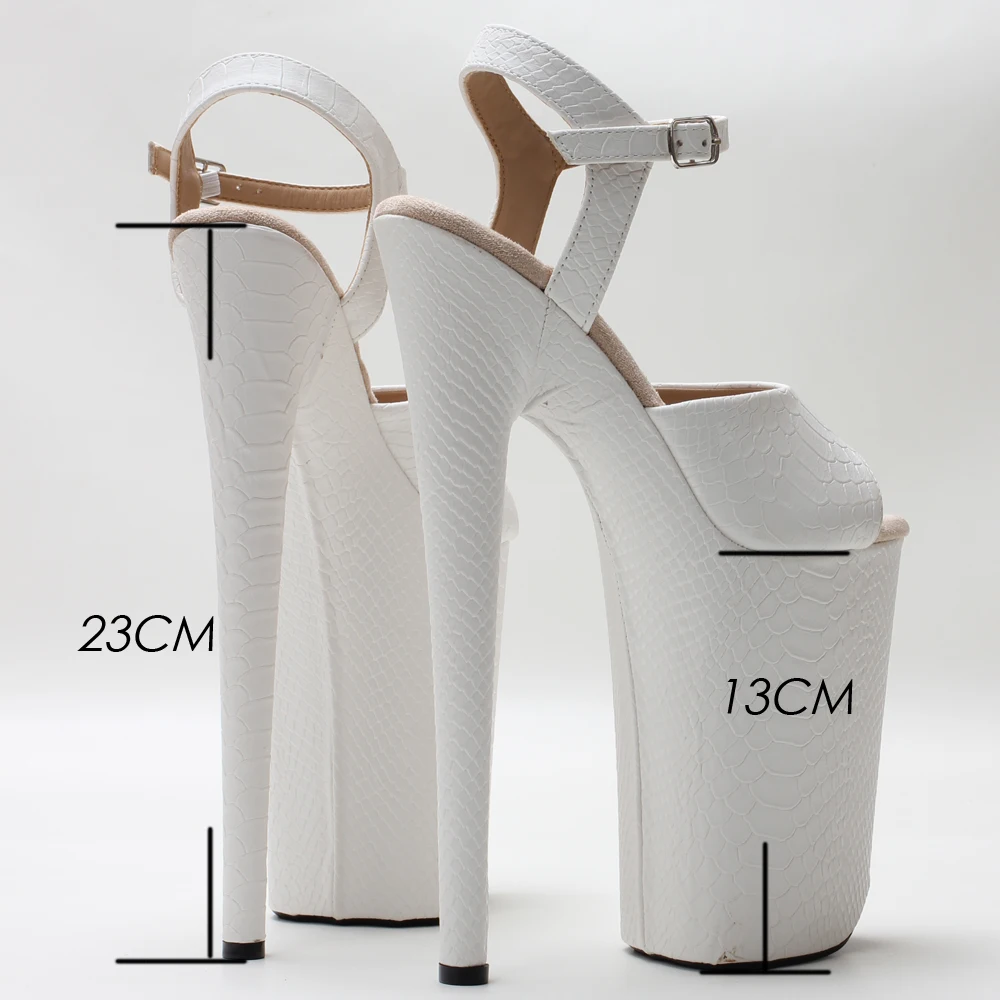 9 Inch Heel Platform Exotic Pole Dancing Ankle Strap Sandals Size36-40