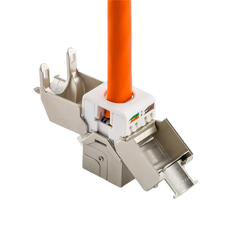 

Разъем Keystone Jack CAT6 Cat6A Cat5e разъемы, металлический полностью экранированный разъем RJ45 LSA, терминал, безинструментальное соединение Cat 6A 6 5e мама