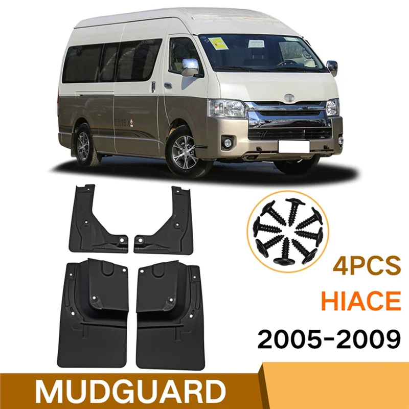 Car Mudflapor for Toyota Hiace 2005-2009 Fender Mud Guard Flap Splash Flaps Mudguards Accessories