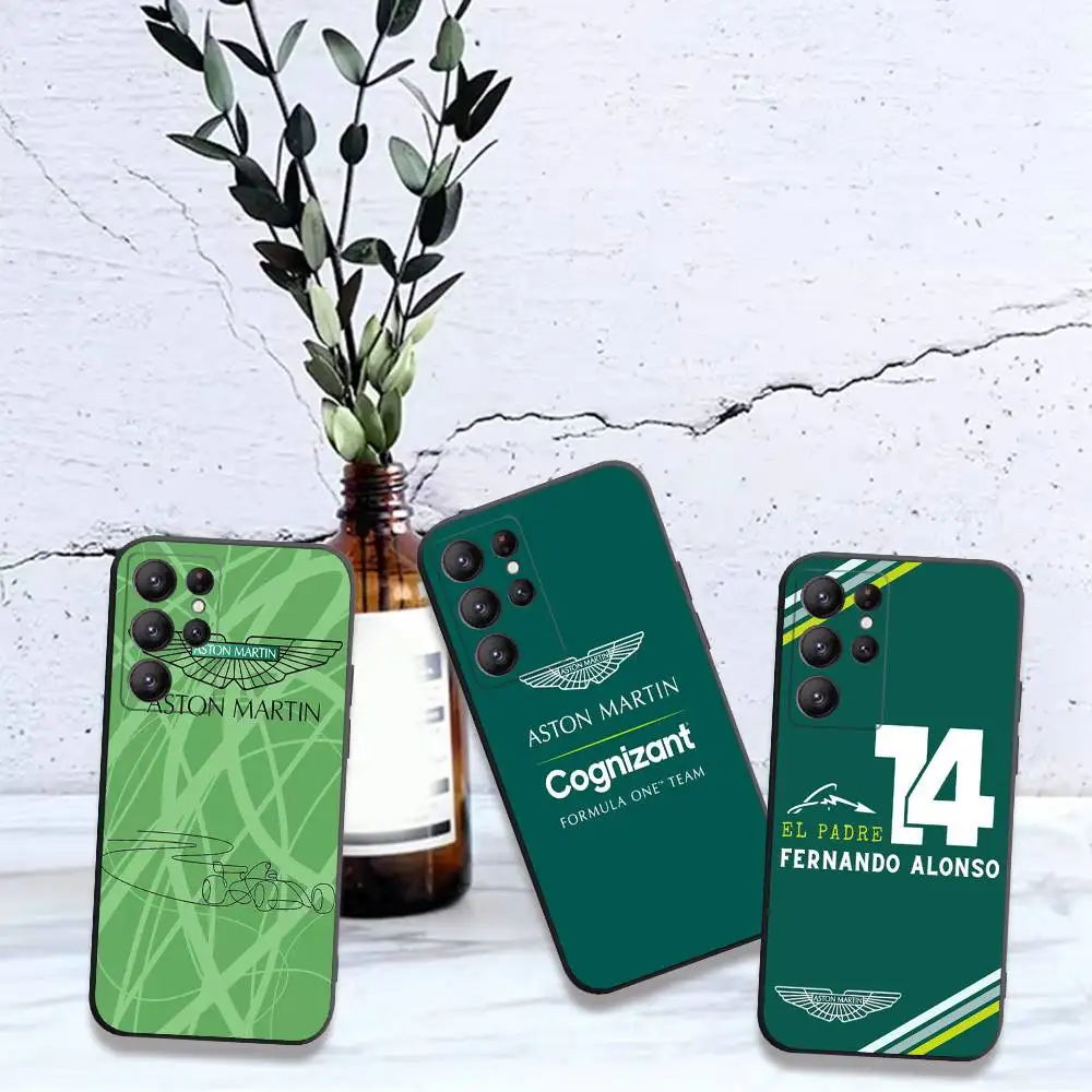 Фото Чехол для телефона Aston Martin F1 для Samsung S 24 Fe 25 Ultra Plus 20 Lite 21 30 22 23 24 22 Ultra 5G Fundas №1