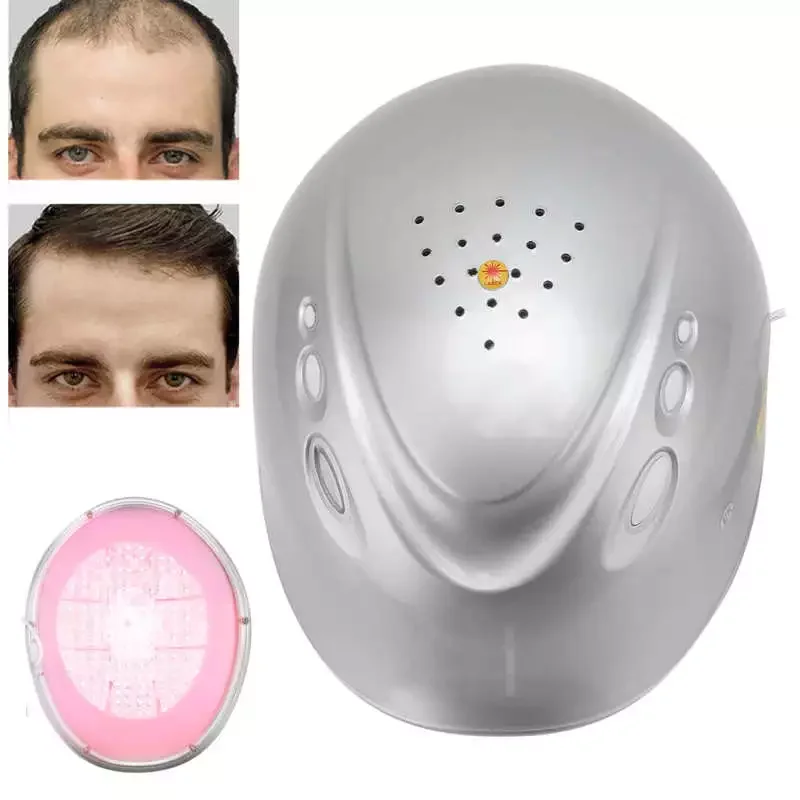 160pcs Laser Head Hair Growth Helmet Anti Hair Loss Treatment Device Therapy Cap Hair Regrowth Devices Silver 100-240V