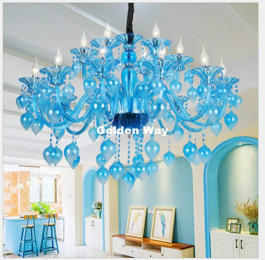Lamps Modern Crystal K9 Chandeliers Villa Living Room Hanging Lighting