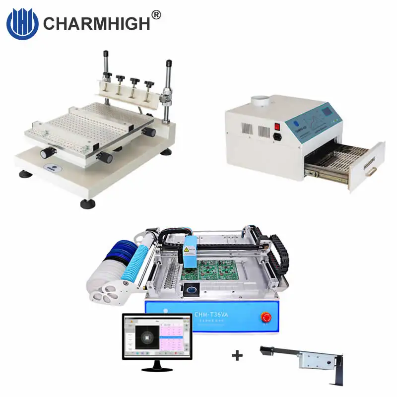 Производственная линия SMT: CHMT36VA SMT Pick and Place Machine + Вибрационный питатель 3040