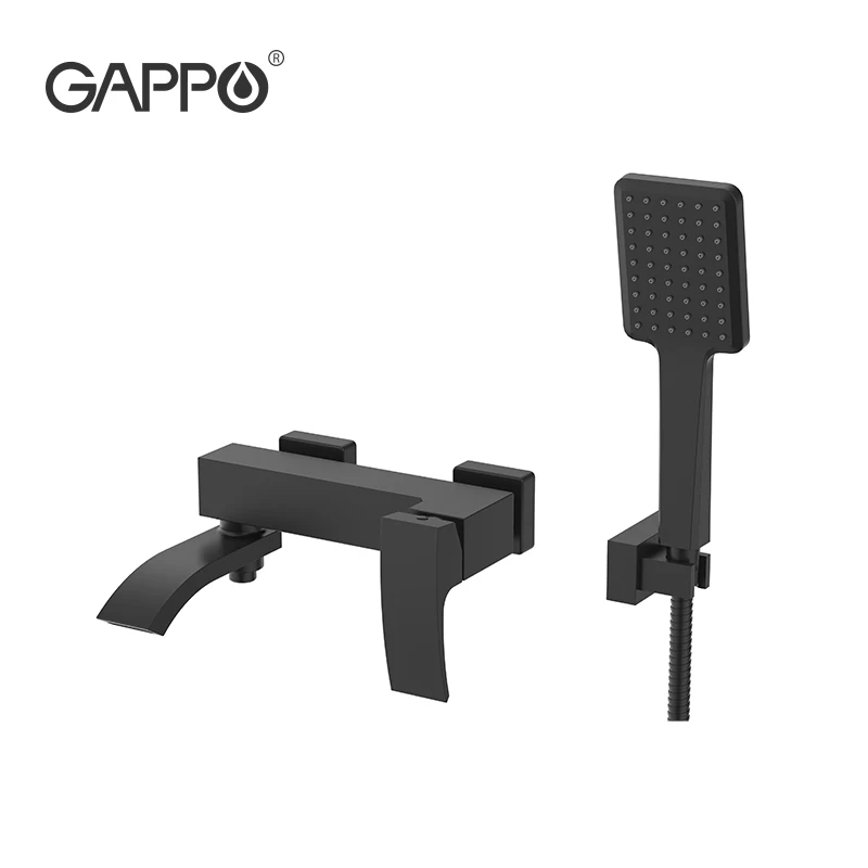 

black Bathroom Bathtub spout - diverter for hand shower or overhead shower Mixer luxury G3207-6
