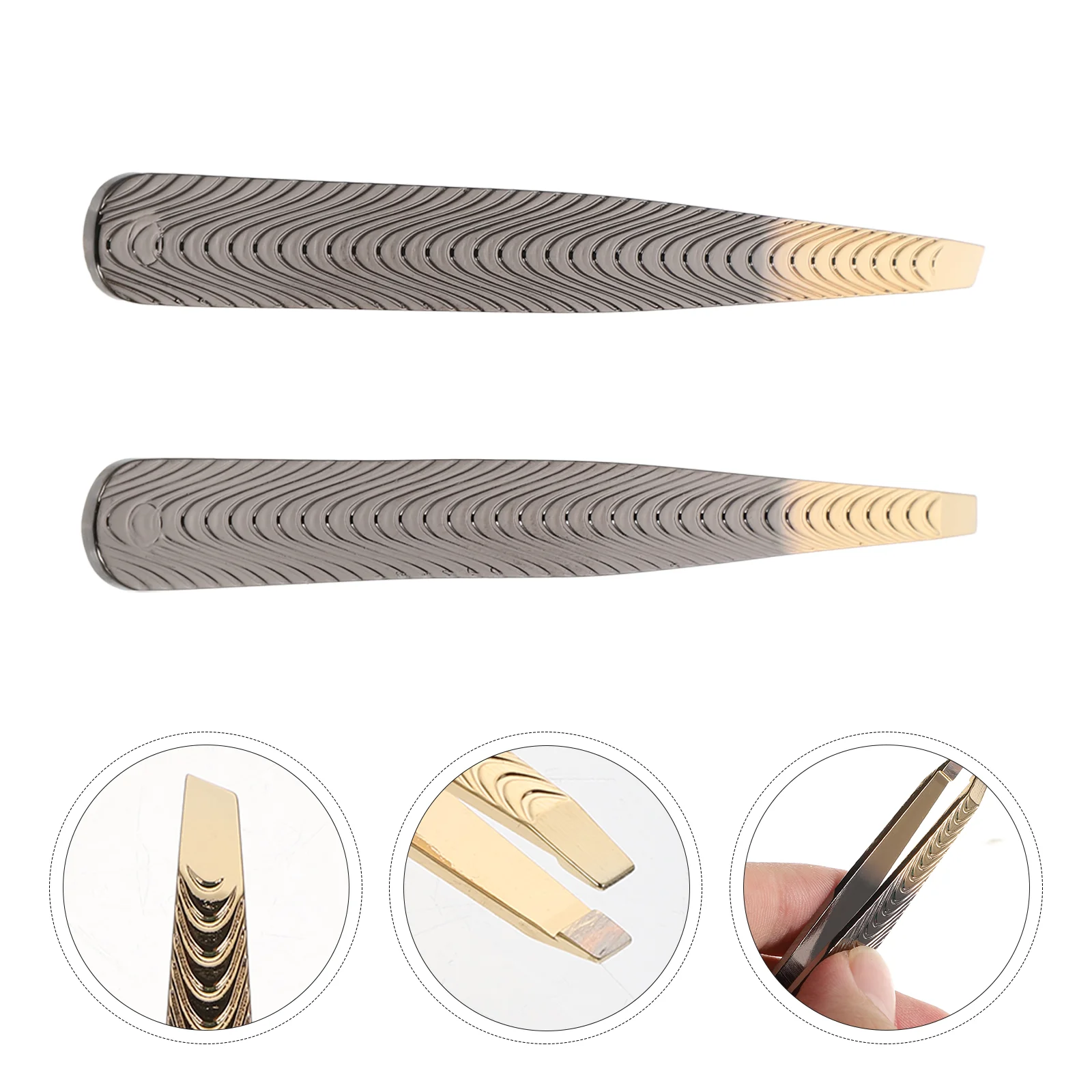 

2Pcs Clip Tools Practical Clips Beauty Tweezers Beauty Tools for Male Salon Home
