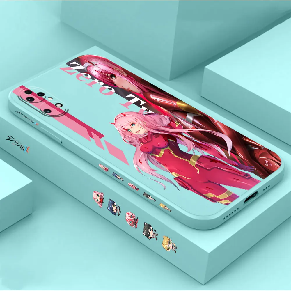 Anime Darling in the FranXX Phone Case For Huawei P60 P50 P40 P30 P20 Mate 50 40 30 20 20X 10 Colour Liquid Silicone Cover Funda
