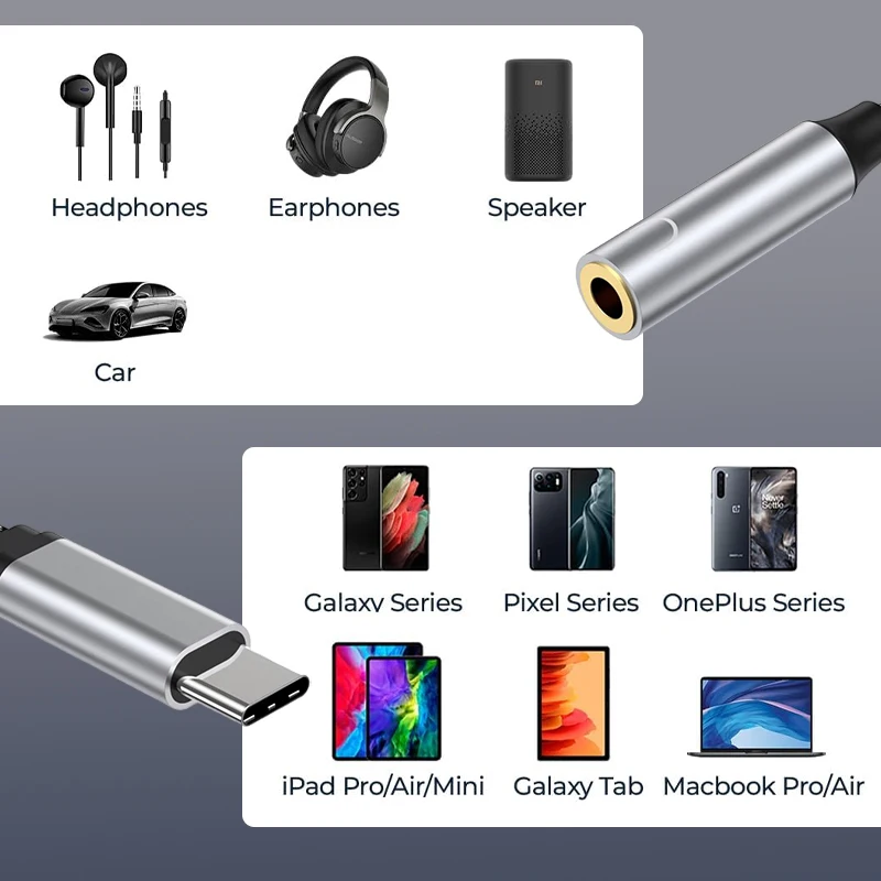 OTG 2 в 1 Тип USB C на разъем 3,5 мм AUX Аудио адаптер для наушников Быстрое зарядное устройство 60 Вт для Samsung iPhone 15 Huawei Xiaomi Tablet iPad (art.: 3920cc37fc187) - 3920cc37fc187