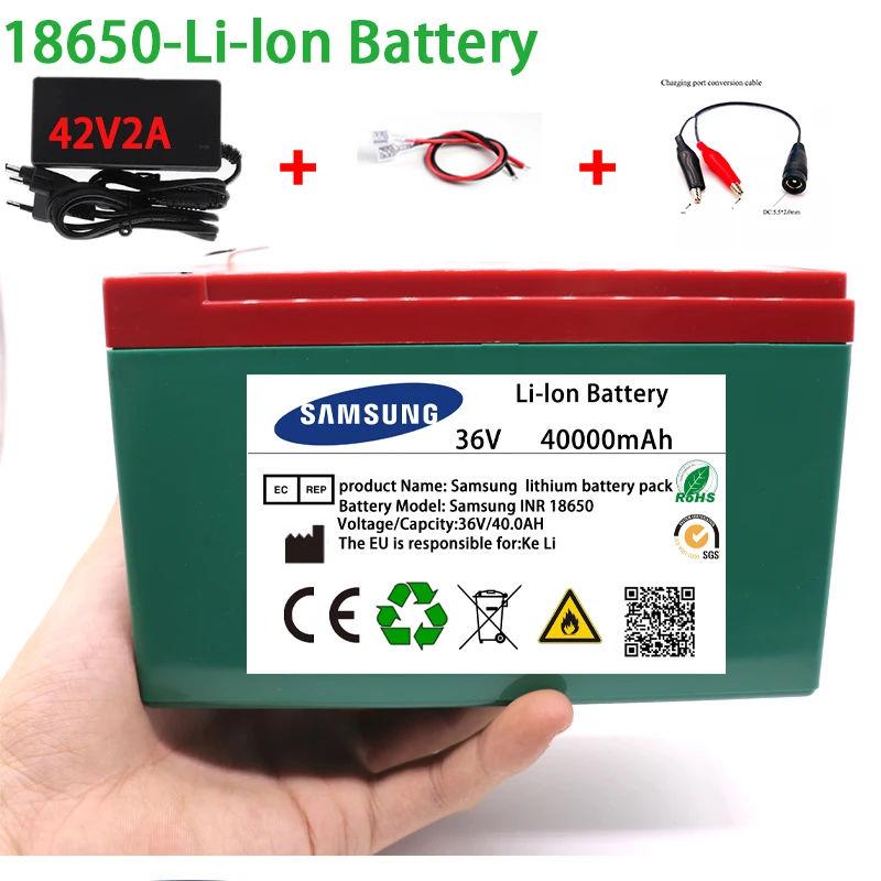 

36V 40/50/60Ah 18650 Li-ion Battery Pack Electric Bicycle Moped /Electric/Lithium Ion Battery Pack+ 2A Charger