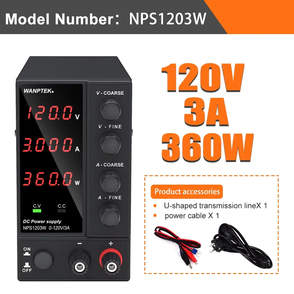 

Регулируемый лабораторный стабилизатор напряжения WANPTEK 120В 3А