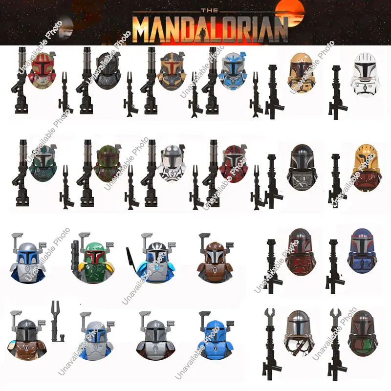 

Bandai 24pcs/set Clone Trooper Building Blocks LUKE Skywalker Mandalorians Boba Fett Palpatine Yoda Star Bricks Figure Wars Toys