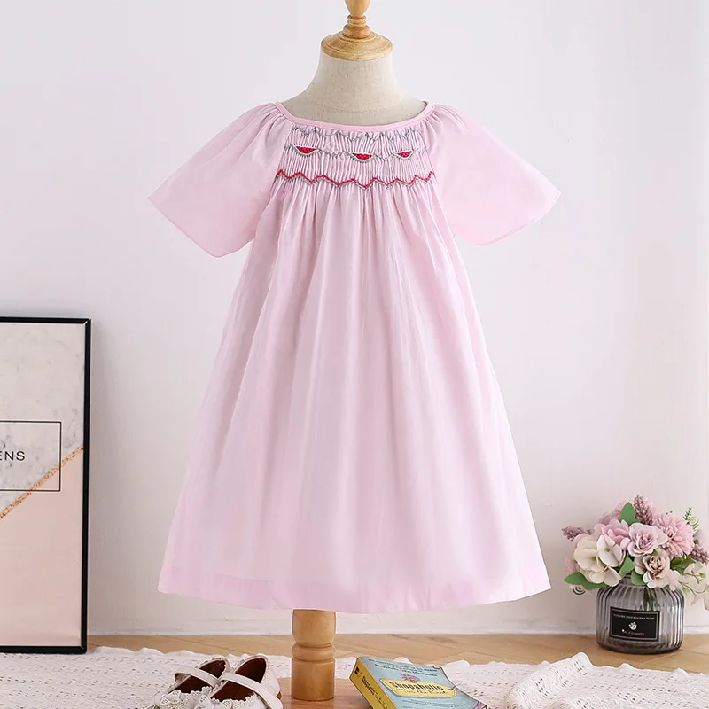 

Baby Girl Smocked Dress Infant Smock Frocks Children Spanish Boutique Clothes Toddler yy079