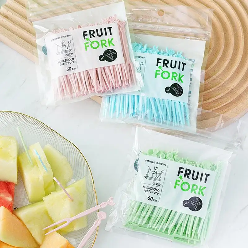 

3.35in Food Picks Appetizer Forks Mini Food Pick Children Kids Lunch Box Tool 50pcs Cheese Board Accessories For Cocktail Pastry