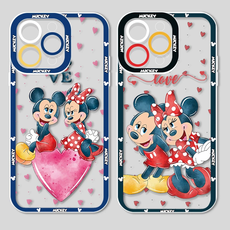 

Mickey Minnie Mouse For Apple iPhone 14 13 12 11 X XR XS MAX 8 7 6 Pro Plus Angel Eyes Transparent Soft Phone Case Coque Capa