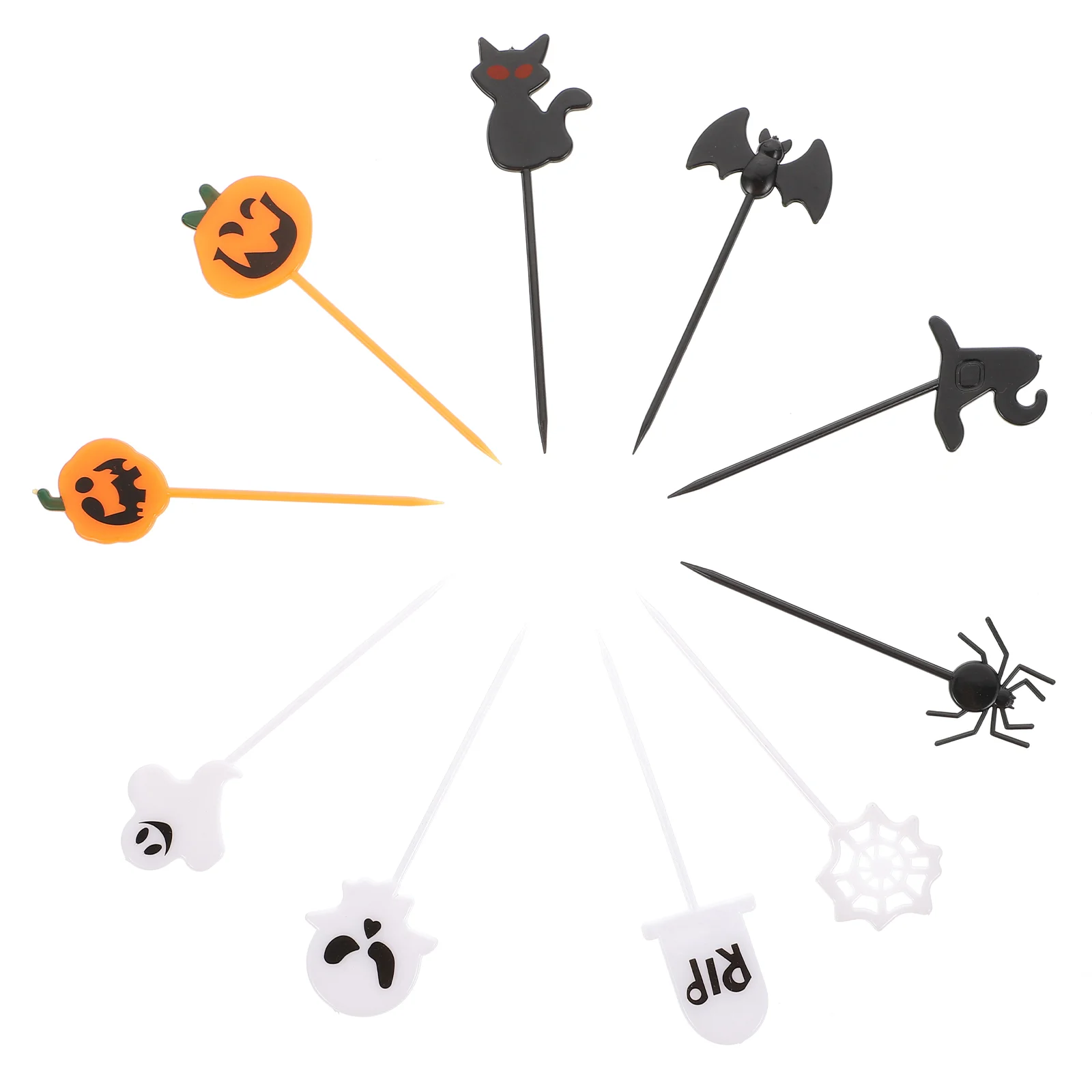 

20Pcs Cupcake Decors Unique Dessert Cake Picks (White)