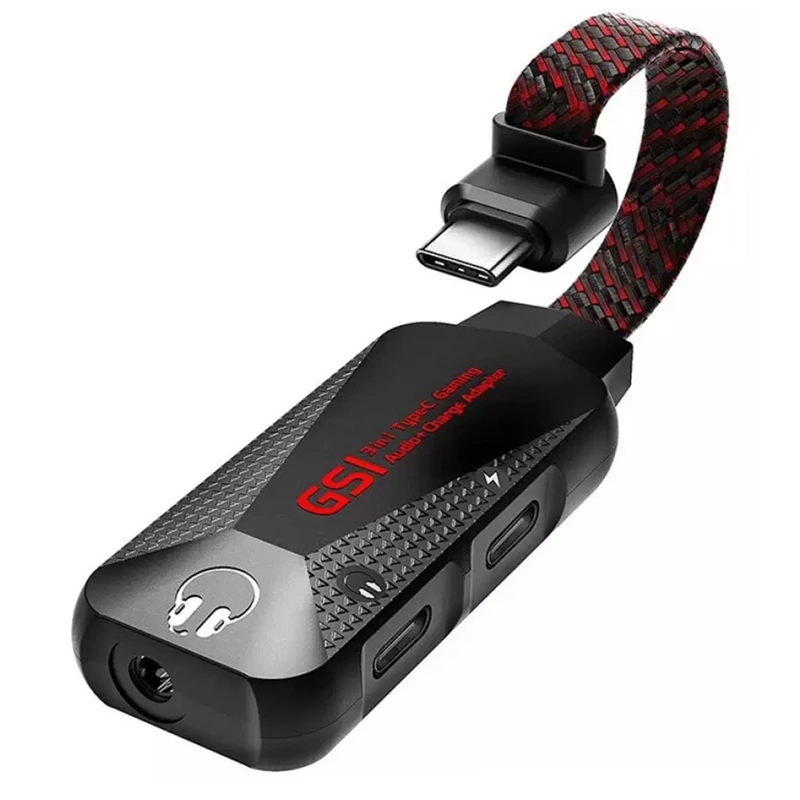 

PLEXTONE GS1 Mobile Gaming Sound Card Type C PD QC Fast Charging 3 in 1 Mobile Phone PUBG Game Sound Card