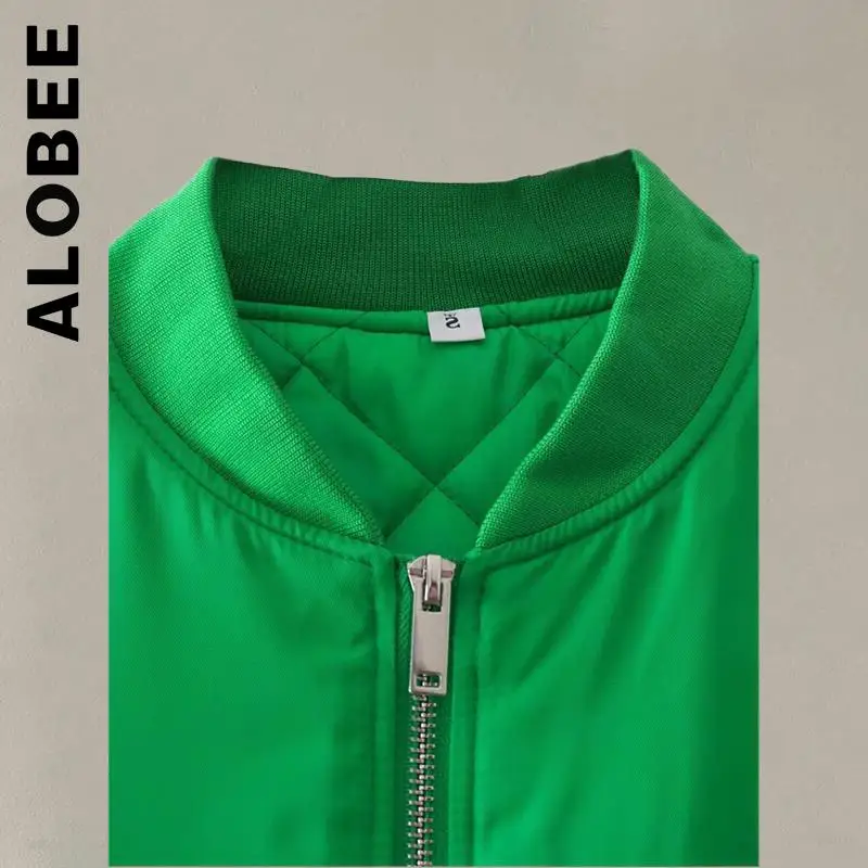 Куртка Alobee в стиле хип-хоп для женщин простая зимняя куртка-бомбер унисекс