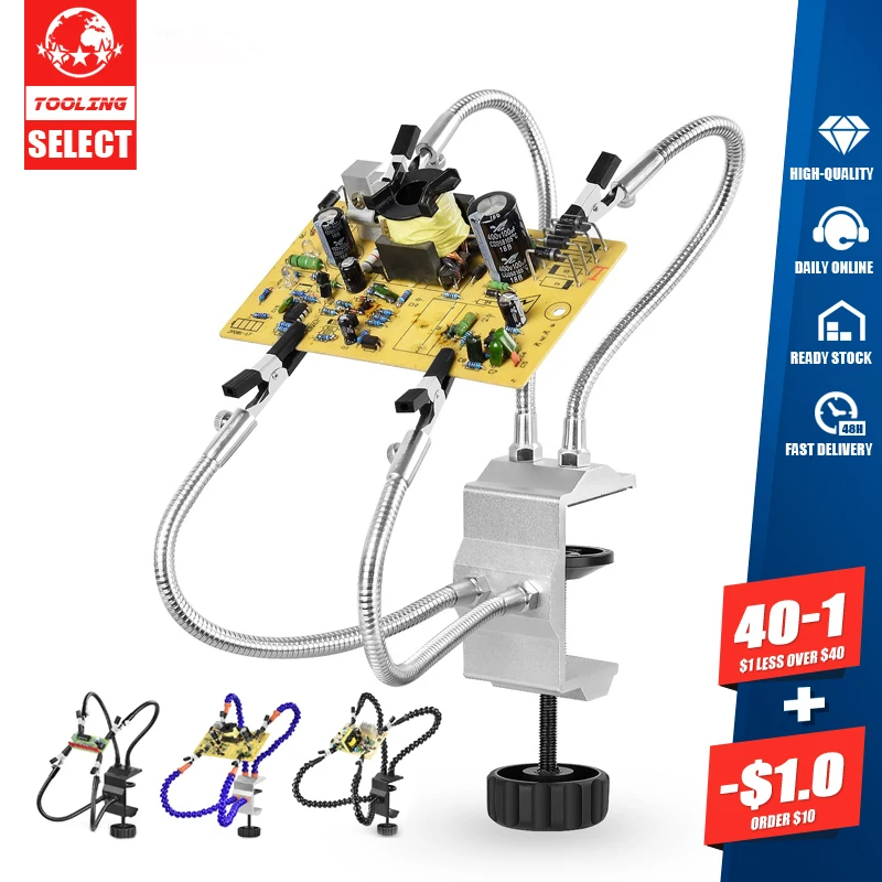 

Universal PCB Motherboard Fixture Metal Arm Third Soldering Helping Holder Welding Auxiliary Clamping Table Model Fixing Clamp