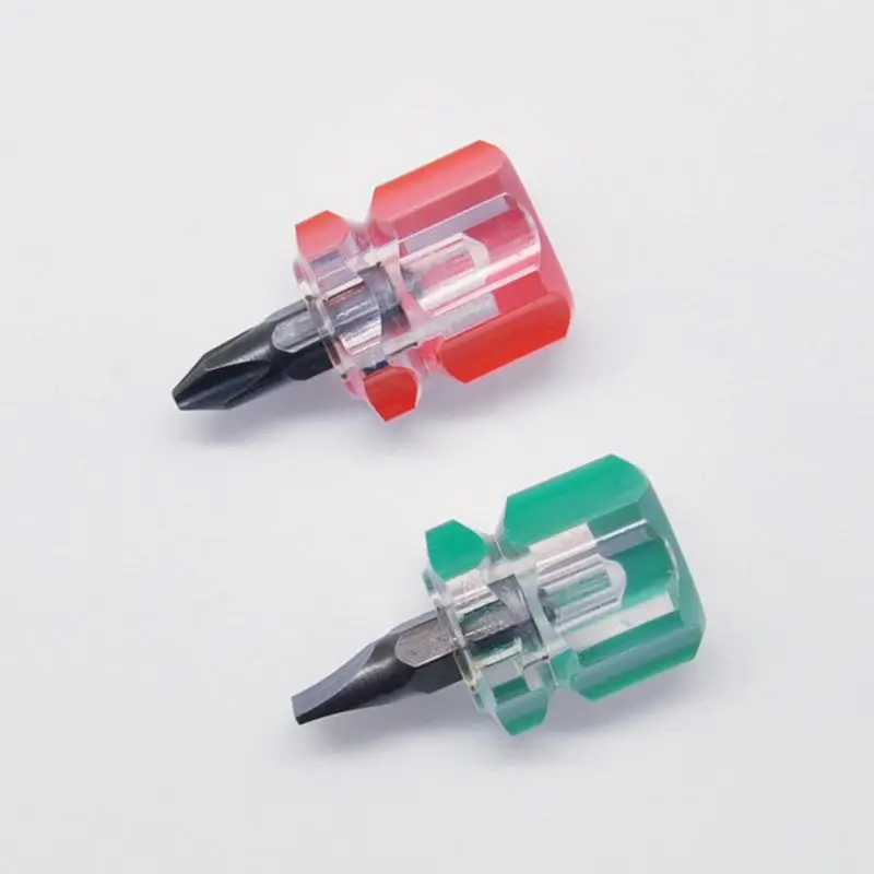 Мини-отвертка двойного назначения шлицевая отвертка Philips маленькая с прозрачной