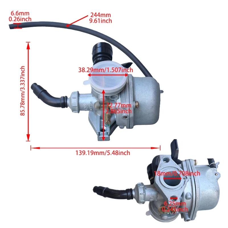 LESQUE пит-байк серебристый алюминиевый карбюратор модифицированные детали для