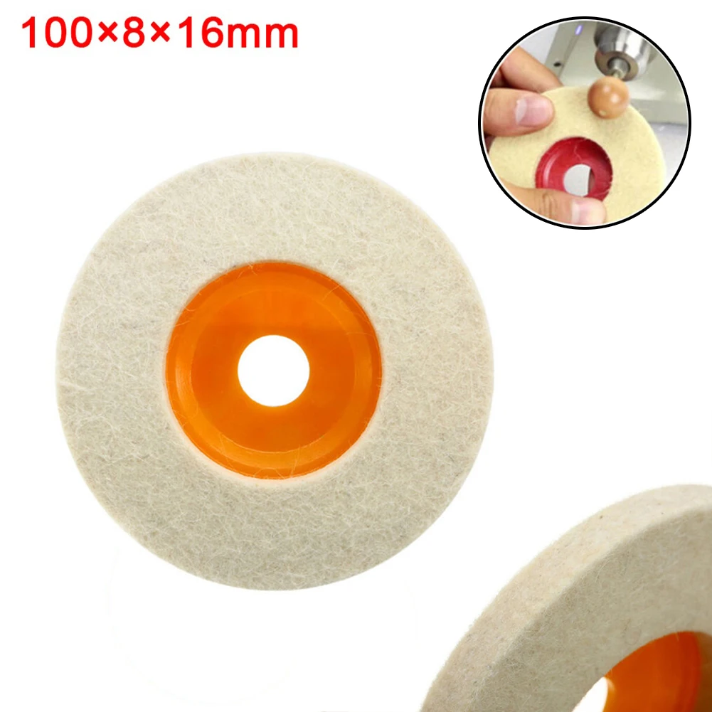 

4 Inch Wool Polishing Wheel Round Polishing Pad For Gringding Glass Scratches Stainless Steel Furniture Ceramics Abrasive Tool