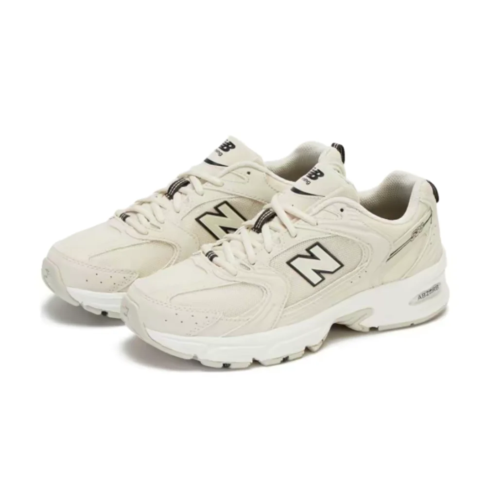 Фото Кроссовки New Balance NB530 унисекс, низкие, повседневные, для бега – бежевые, с ретро-амортизацией, дышащие, комфортные, широкая посадка (D Width) MR530SH №3