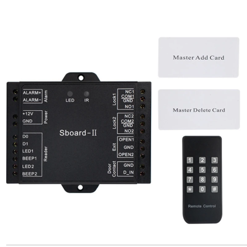 

Mini Wifi 2 Door Access Control Board Panel Dual Relay Access Control Board 2100 Users Wiegand 26-37 APP Control