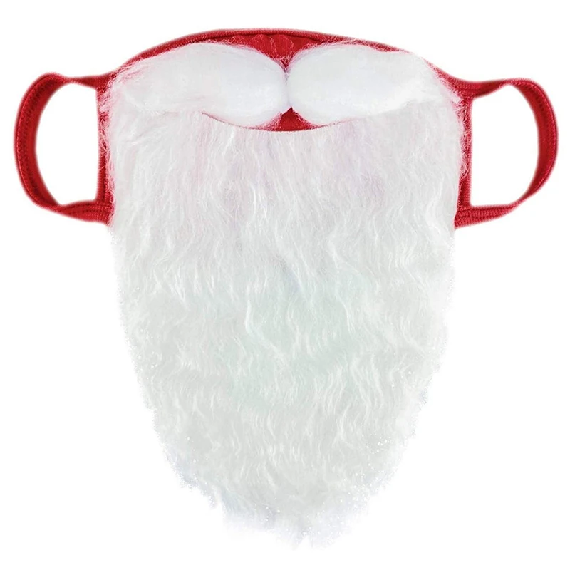 

Christmas Decoration 3D Santa Claus Beard Masks Funny Reusable Face Cover Shield