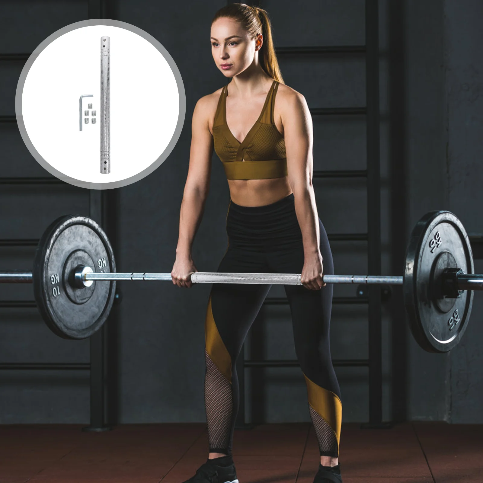 

Dumbbell Connector Tube Adjustable Dumbbell Set Dumbbells Connector Dumbbell Handle Lengthen Weight Exercise Bar