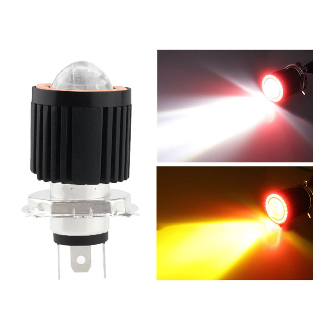 

1pc 3000Lm H4 LED Moto BA20D LED Motorcycle Headlight Bulbs CSP Lens Red/Blue Hi Lo Lamp Scooter Accessories Fog Lights 12V