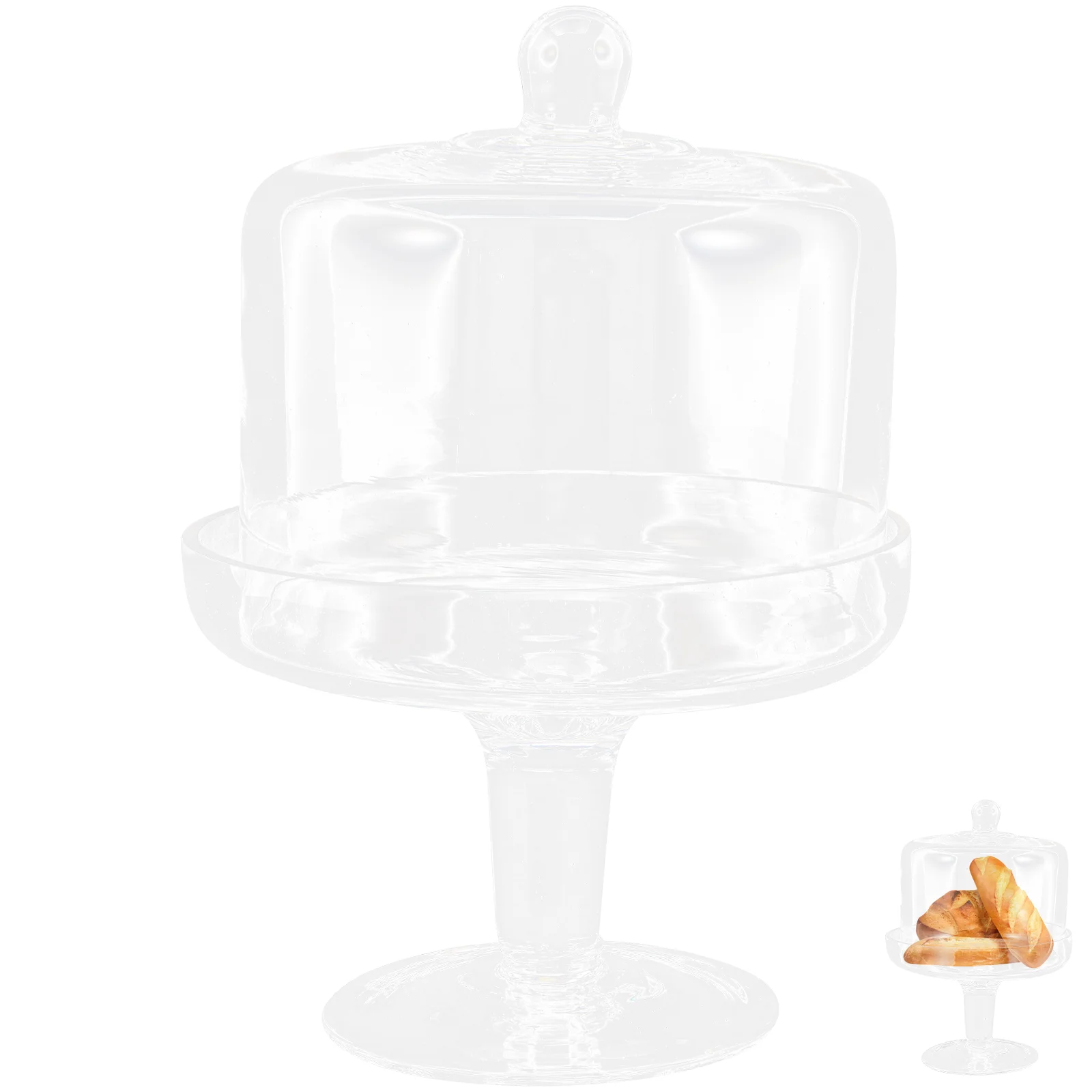 

Cake Standserving Dome Cupcake Tray Display Plate Dessert Platter Cover Wedding Holder Mini Round Quarter Moldingparty Desktop