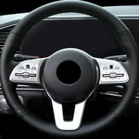 car steering wheel buttons sequins decoration stickers trim for mercedes benz w177 w205 w213 w247 w167 interior modified decals