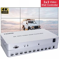 4k 3x3 video wall controller video multi splicing mode 2x4 2x3 1x4 1x6 3x4 4x4 loop out splicing for lcd screen