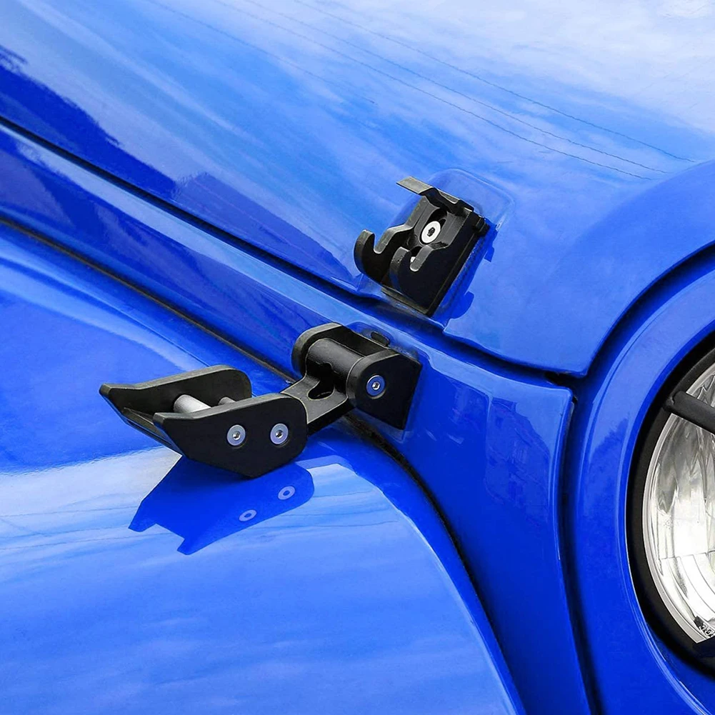 

2 шт., комплект крышек замка капота двигателя для Jeep Wrangler JK 2007-2018