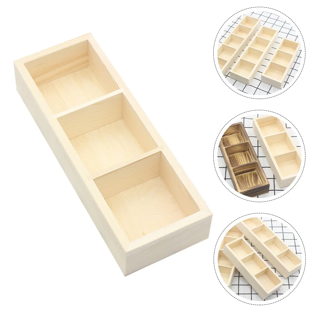 

Tea Box Organizer Storage Coffee Holder Condiment Packet Wood Wooden Display Sugar Containers Kitchen Drawer Cabinets Pantry