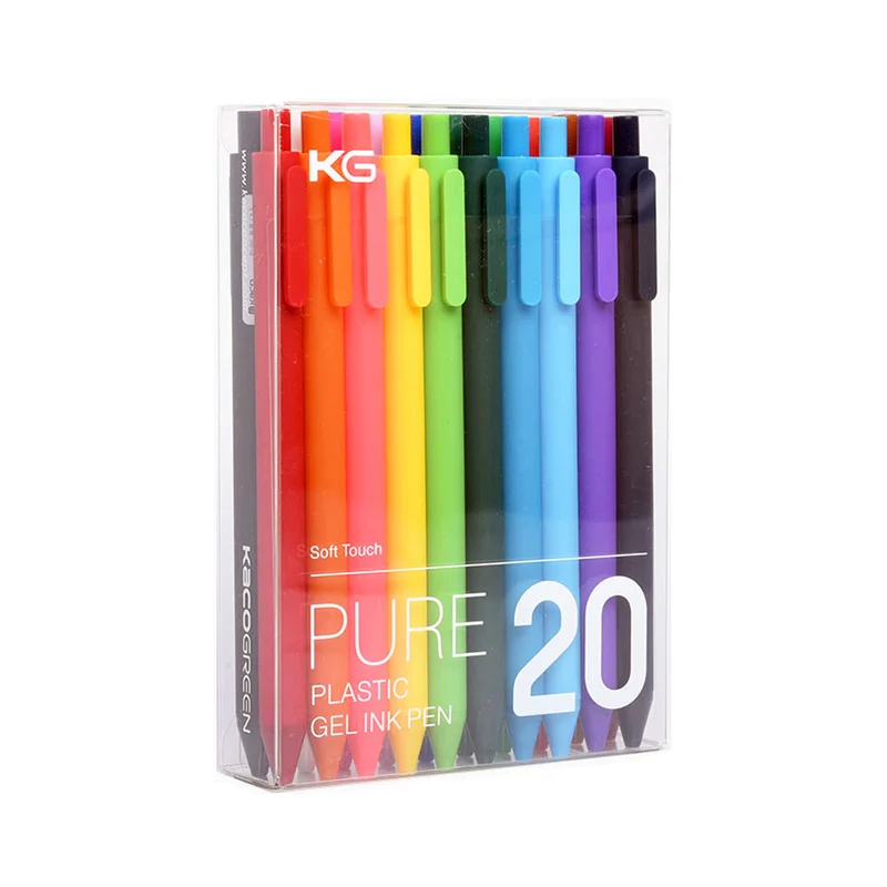 Conjunto Kaco Kawaii Doces Kleur Intrekbare Gel Penn Voor Kinderen Volwassen Kleuren 0.5mm Leuke Gekleurde Inkt Neutrale ge 20 Pcs –
