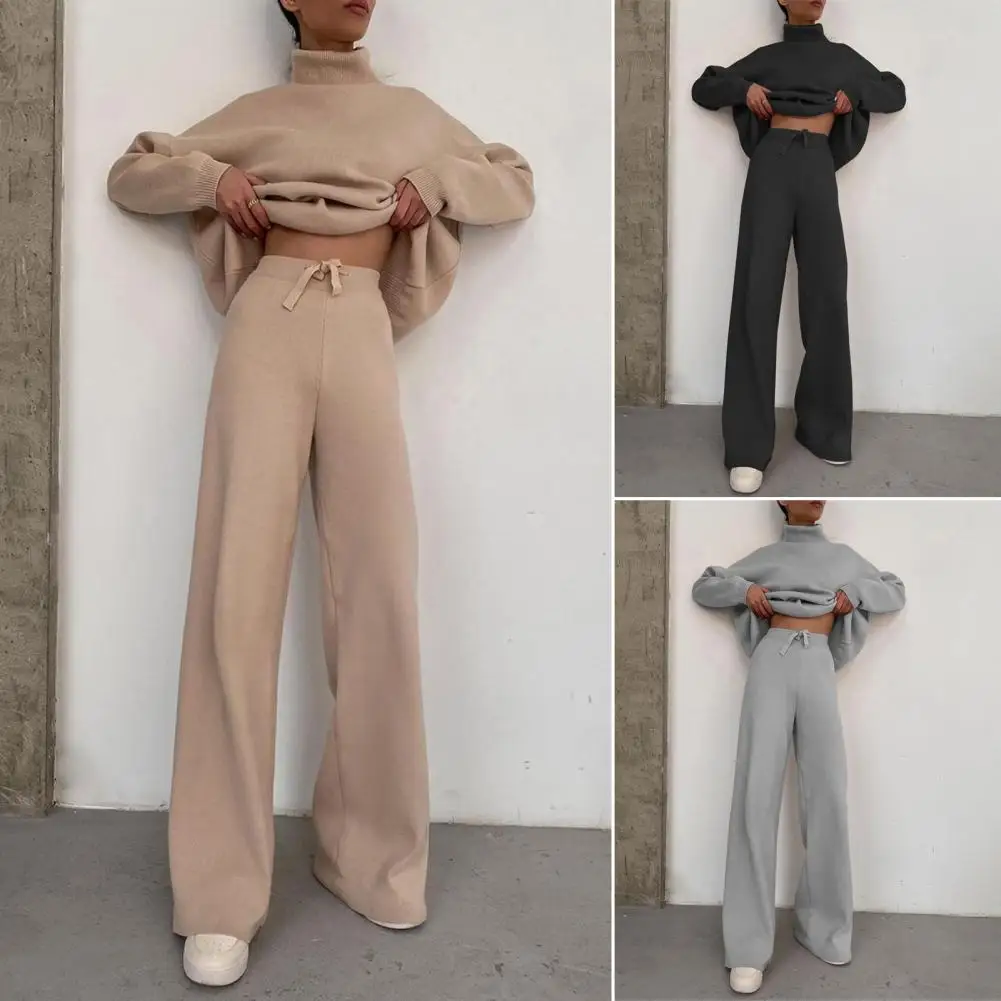 

Женский спортивный костюм из двух предметов, Свободный пуловер с длинным рукавом, свитшот, спортивные брюки, зимний костюм