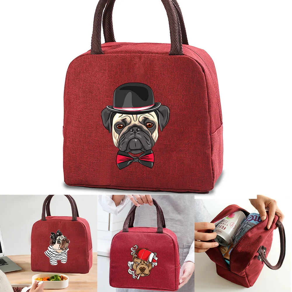 

Lunch Bag Women lunch Canvas bags Zipper Insulated Bento Handbag Lunch Dinner Box Food Picnic Tote Thermal Portable Cooler Bags