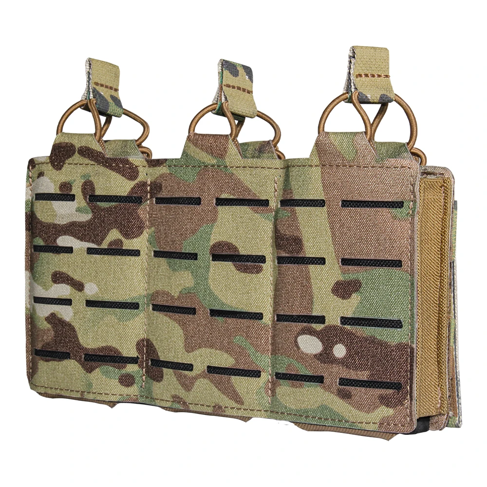 DRAGON EDGE Magazine Pouch Laser Cut Military Mag Bag Triple Multicam AK AR15 Bolsa De Revistas