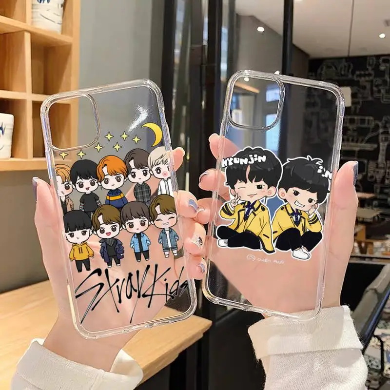 

Stray Kids Phone Case For iphone 13 12 11 8 7 plus mini x xs xr pro max Transparent soft