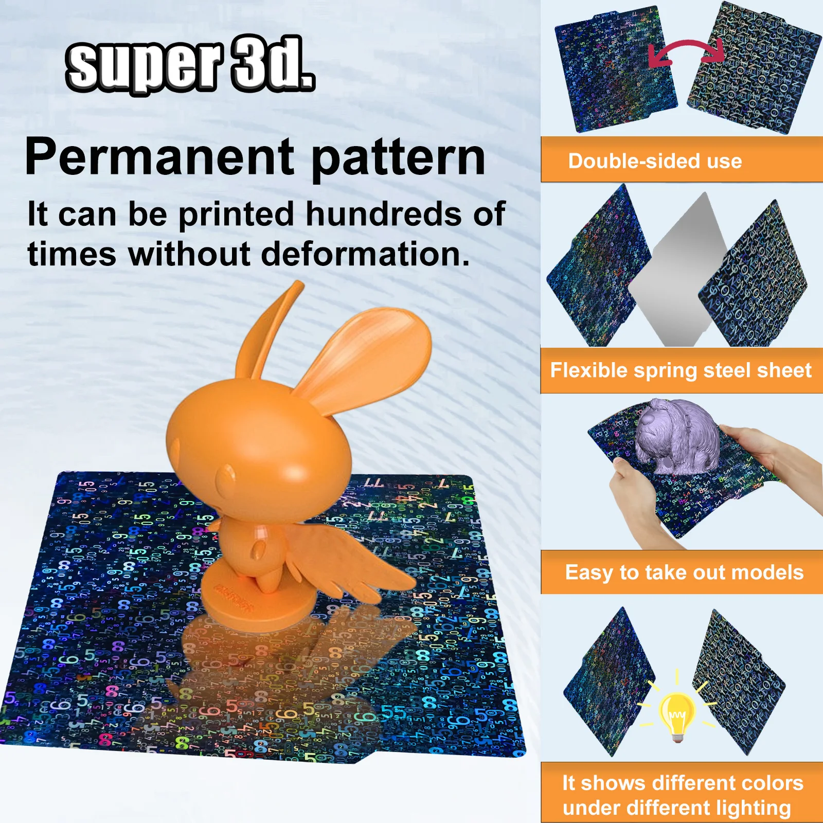 Печатная пластина Bambu P1s детали 3d-принтера 257x257 мм сборная Pei Peo Pet для Lab X1 Carbon P1p A1