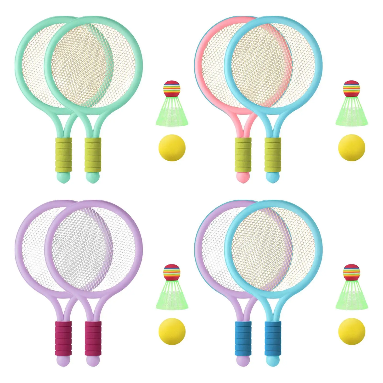 

Kids Tennis Rackets Kit Double Sports for Beginner Training Starter Players