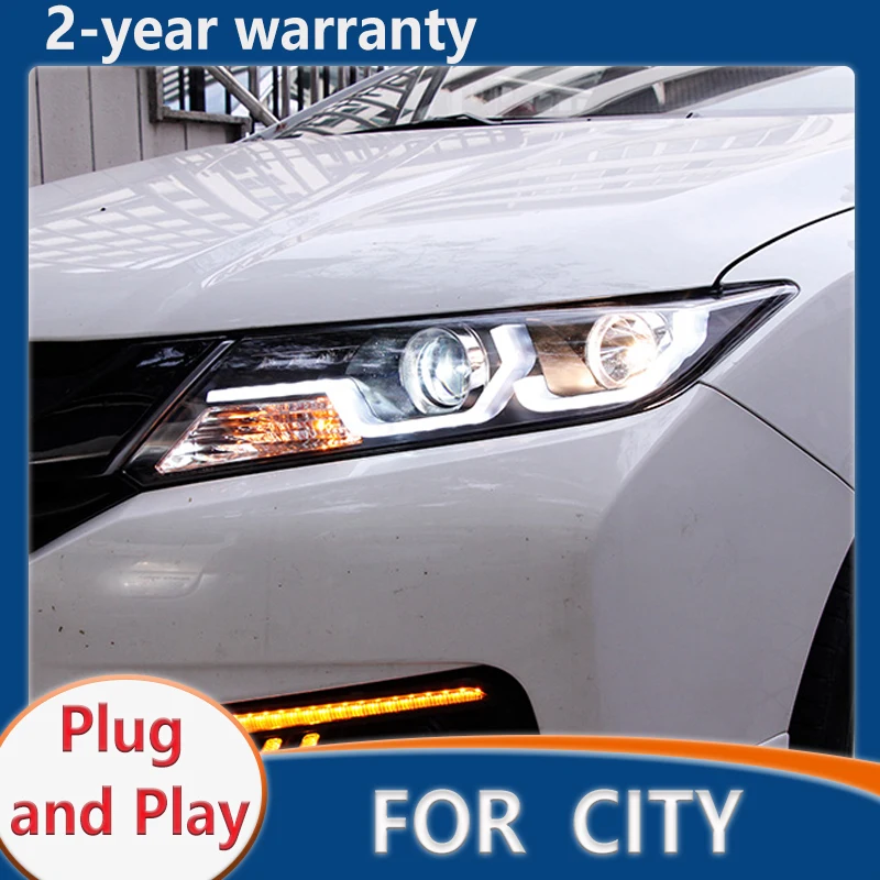 

For City Headlights 2015-2019 New Led Headlight Brand Eagle Eye LED DRL Hid Bi Xenon Auto Accessories