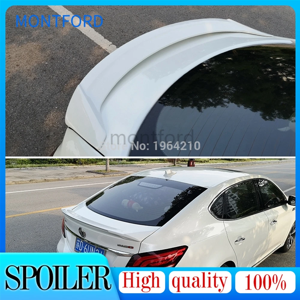 

ABS Plastic Painted Black Red White Color Rear Spoiler Trunk Boot Wing Spoiler With Led Light For morris garages MG6