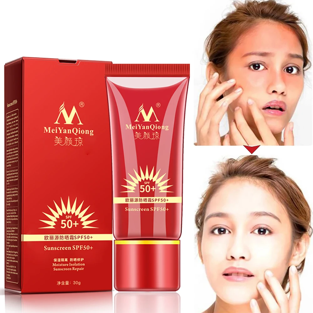 

MeiYanQiong Sunscreen SPF50+ Whitening Repair Sunblock Skin Protective Cream Anti-sensitive Oil-control Moisturizing Isolation