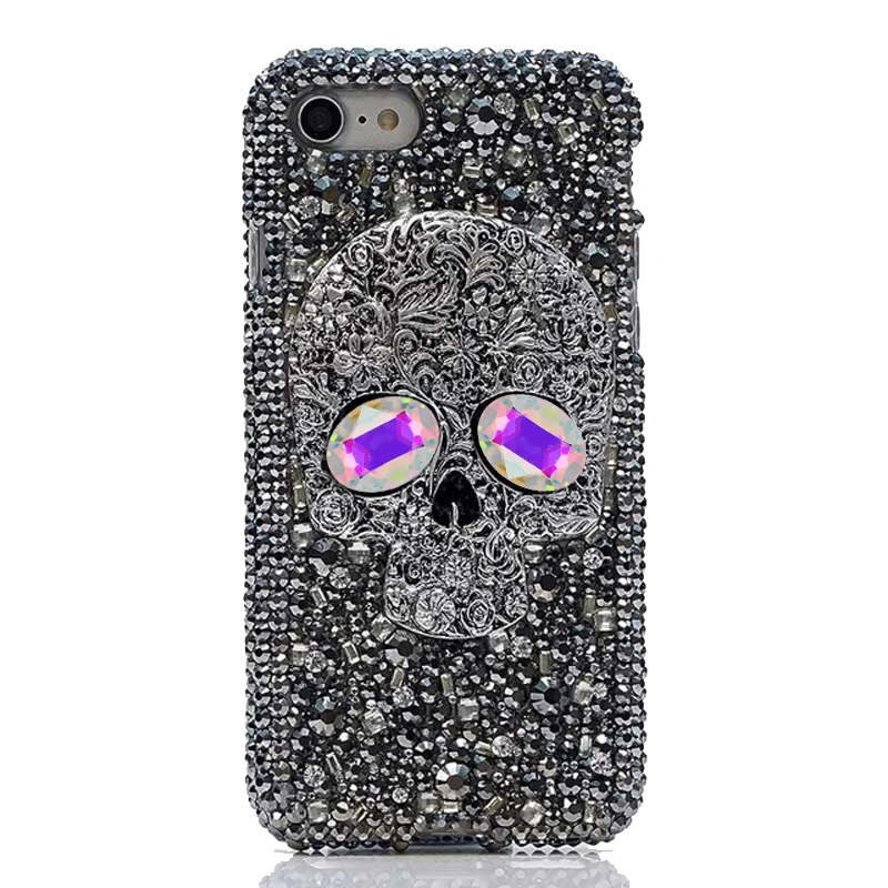 Fashion Skull Phone Case Protective Cover for iPhone 12 13 14 Pro Max Mini 11 XS XR X 8 7 6 Plus 12 Bling Diamond Men Lady Case images - 6