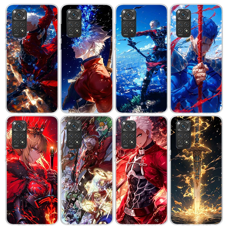 Чехол для телефона Fate Zero Stay Night Archer Xiaomi Redmi Note 10 11 12 13 14 Pro Plus 11S 12S 11T 11E 10S Note14 Soft TPU Back Co