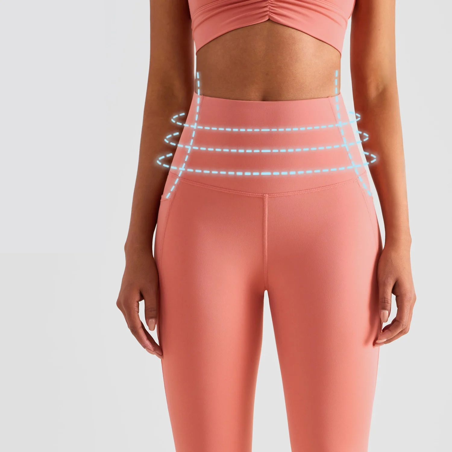 

Top Ladies Nude Yoga Leggings Gym Fashion Sexy Sports Fitness Pants Soft Breathable Women's Pants High Waist Hip Lift Seamless